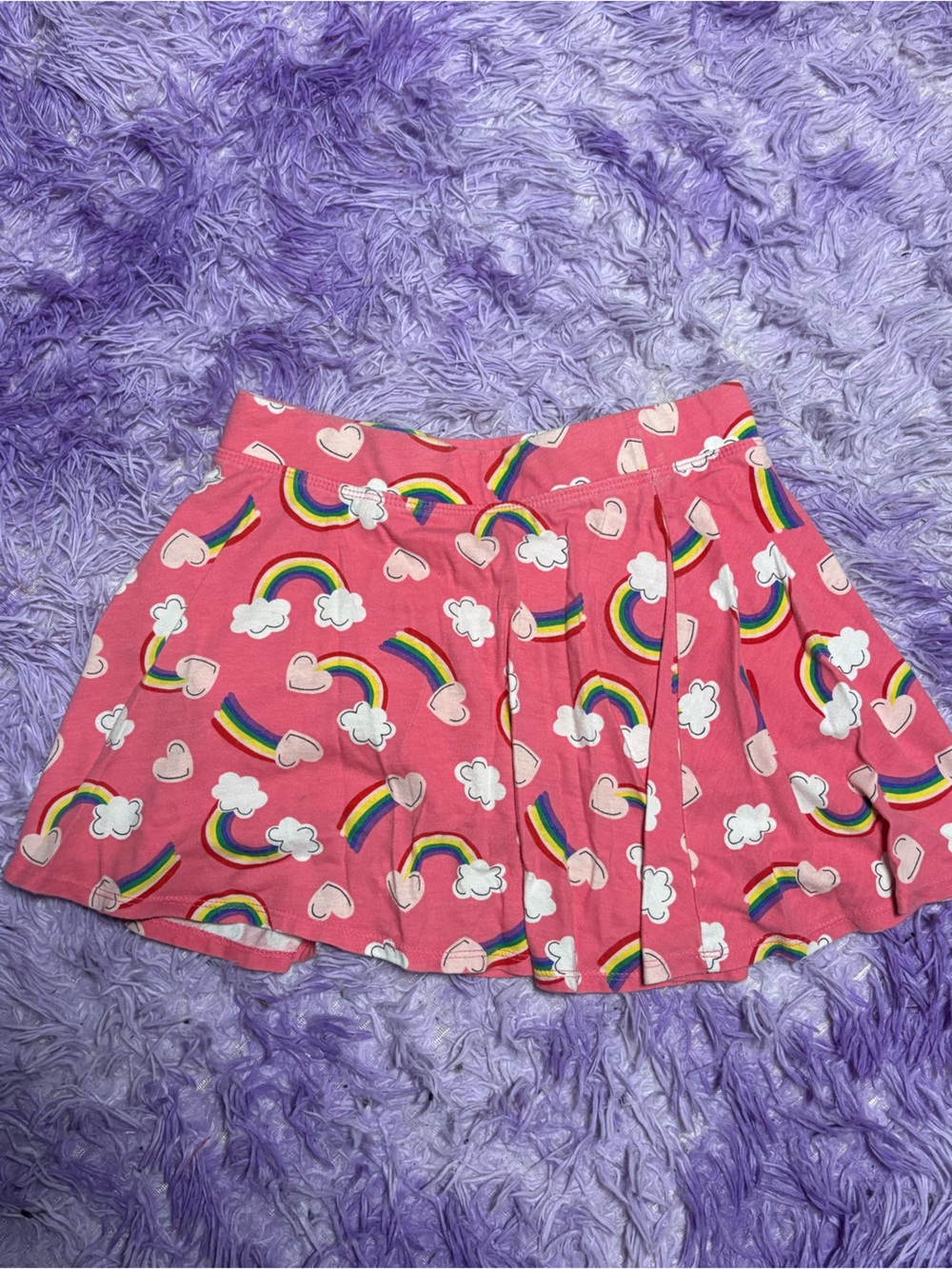 Cat & Jack Pink Rainbow and Heart Skort